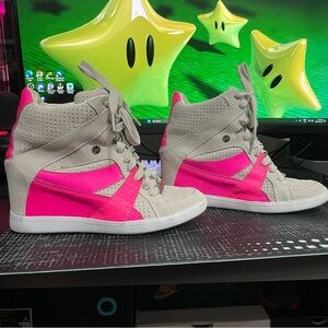 Coach Alexis High Top Wedge Heels Streetwear Y2K Shoes Size 8